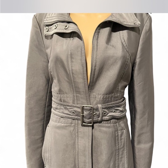 Y2K Kenneth Cole New York Gray Trench Coat - Picture 2 of 8